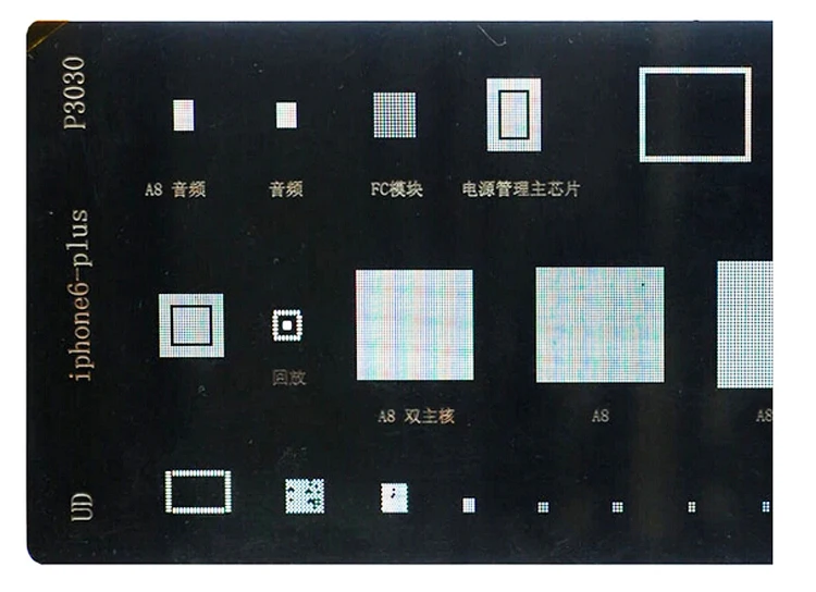 Mobile Phone Rework Repair BGA Reballing Stencils For iphone 6 plus Mobile Phone Rework BGA Stencil