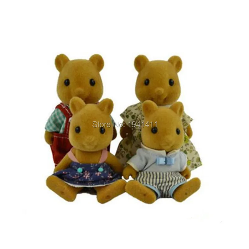 Limited Collection Sylvanian Families squirrel Family 4pcs Parents Kids Set New without Box
