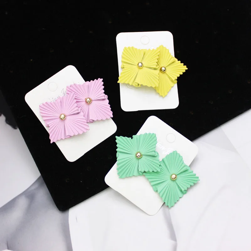 Shiny Side New Fashion Brand Jewelry Irregular Flower Stud Earrings for Women Statement Gift Elegant Free Shipping | Украшения и