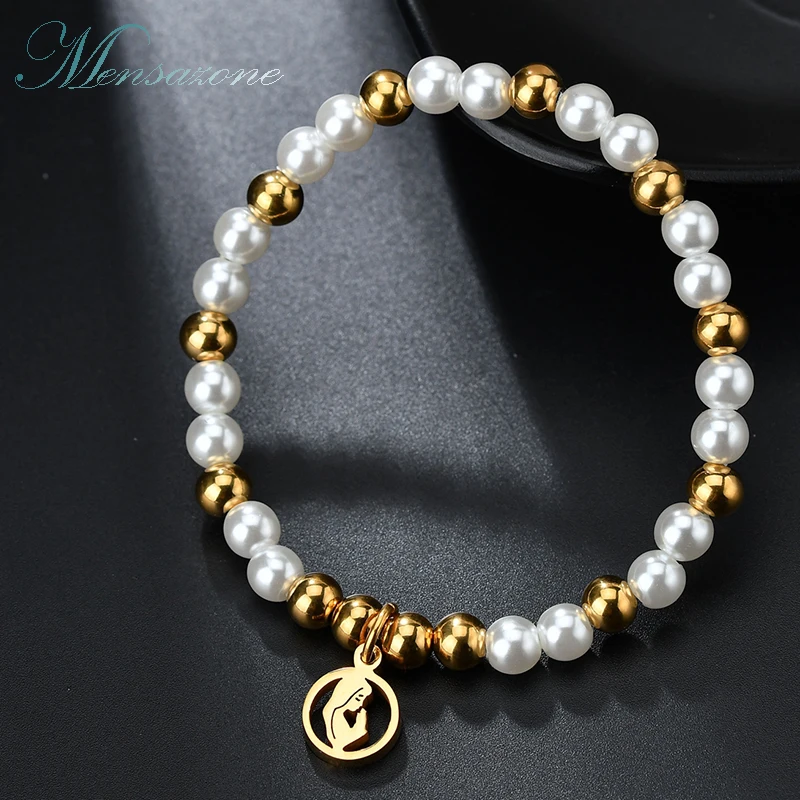 MENSAZONE Christian Gold Color Bracelet Religious Jewelry For Women
