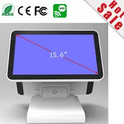 Наличии i7 белый заводская цена 15.6 дюймов двойной Экран все в одном емкостный сенсорный pos терминал с msr card reader