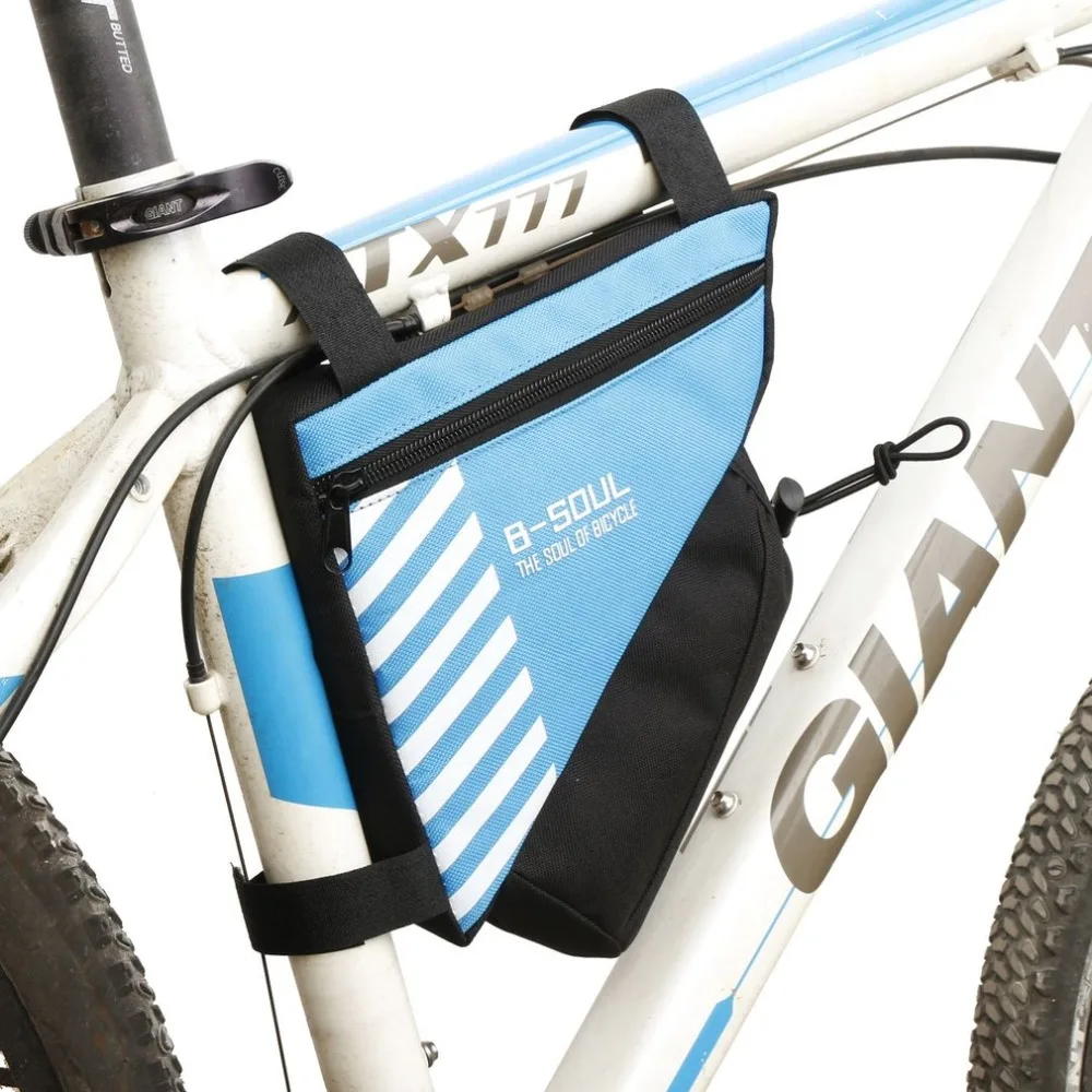 Best B-SOUL MTB Bike Bicycle Bags Waterproof Cycling Top Front Tube Frame Bags Triangle Bag With Water Bottle Pocket Bike Accessories 3