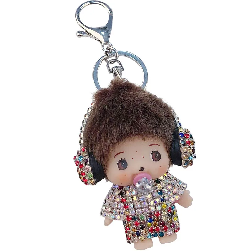 

2019 South Korea gifts Kiki car key female car key pendant female Keychain lovely diamond jewelry