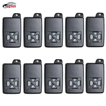 

KEYECU 10 Pcs/lot New Black Replacement Smart Card Remote Key Shell Case Fob 4 Button for Toyota
