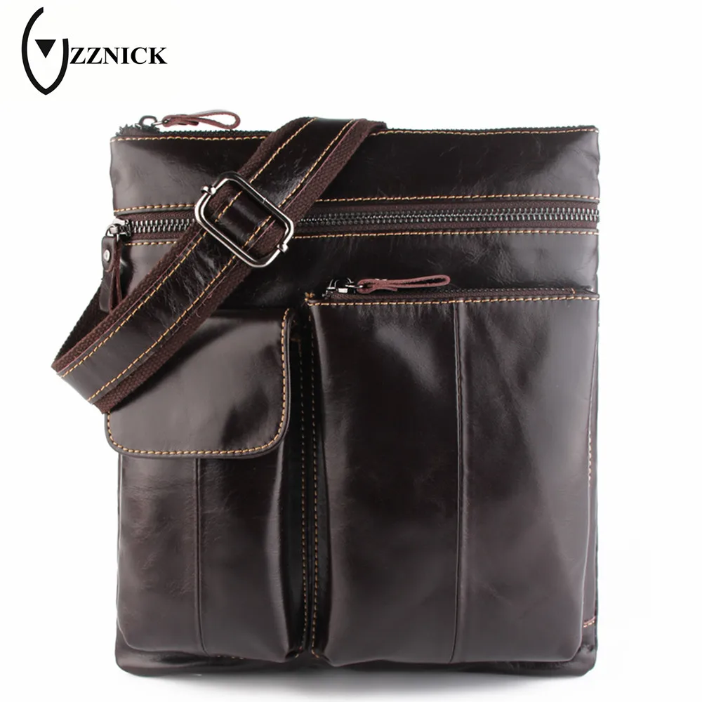 0 : Buy ZZNICK 2018 New Genuine Leather Men Bags Fashion Brand Designer Handbags ...