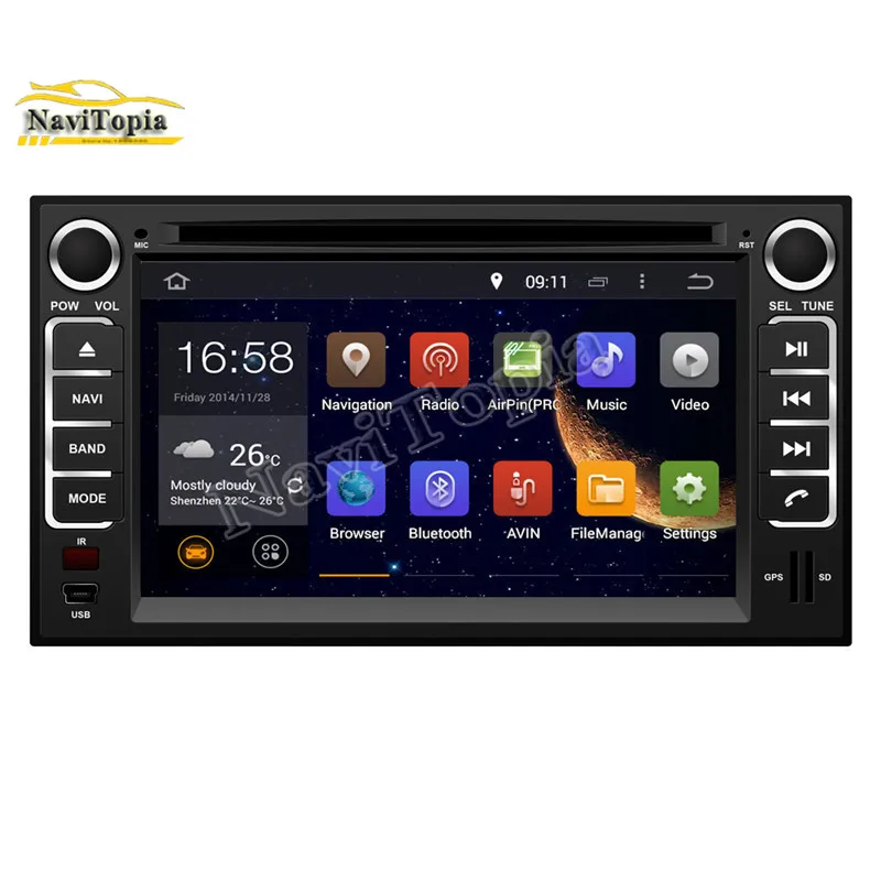 NAVITOPIA 4 Гб ОЗУ 64 ПЗУ PX6 шесть ядер Android 9 0 автомобильный dvd-плеер gps навигация для Kia