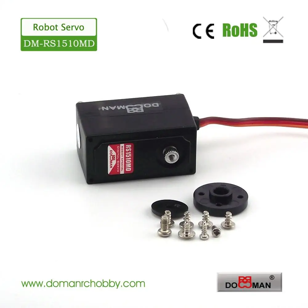 4 шт./лот DM RS1510MD Низкопрофильная металлическая Шестерня цифровой 15 кг rc робот