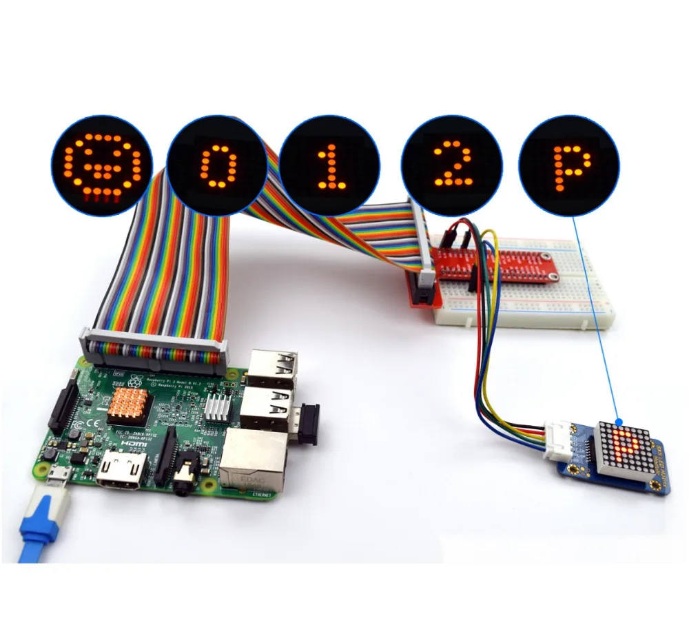 Adeept Новинка 74HC595 8x8 светодиодный матричный дисплей модуль для Arduino Raspberry Pi ARM AVR DSP PIC наушники