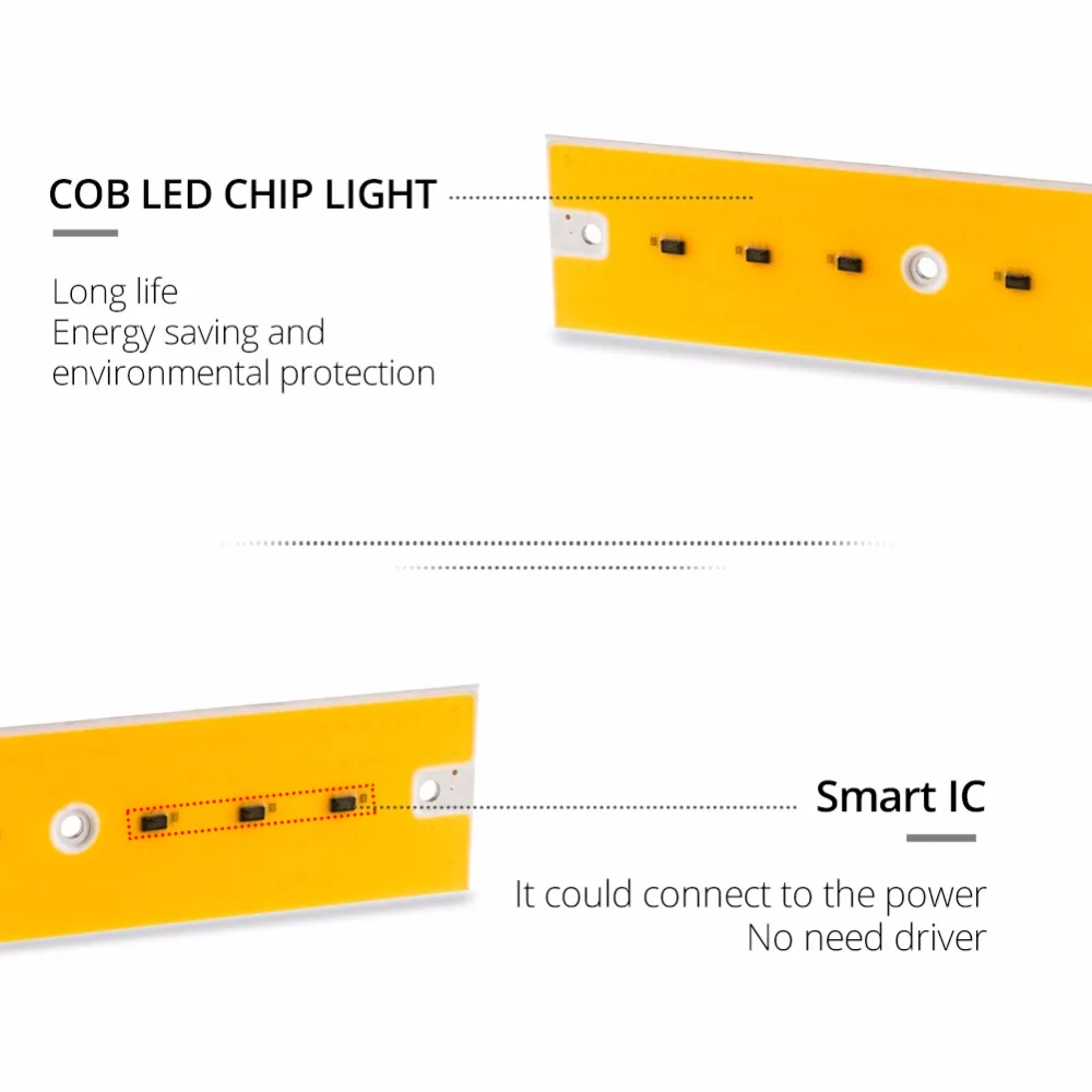 Светодиодный прожектор Smart IC COB матрица 30 Вт 50 80 высокомощный светодиодный