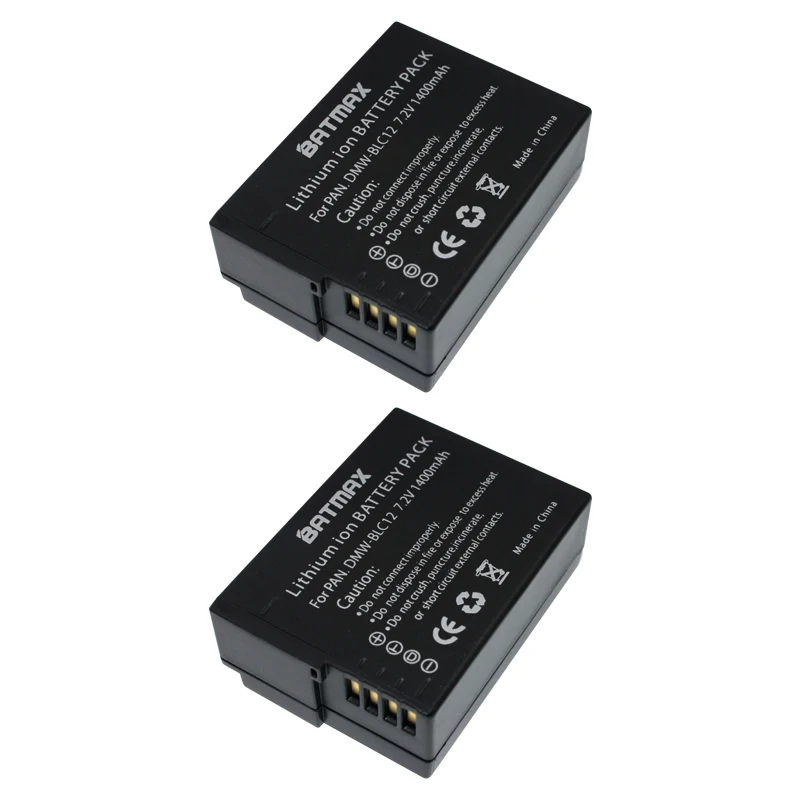 

2Pcs DMW-BLC12 DMW BLC12 DMWBLC12 Battery for Panasonic BLC12 DMW-BLC12E DMW-BLC12PP FZ200 FZ1000 DMC-G5 DMC-G6 GH2 V-LUX4 G5 G6