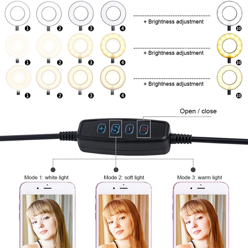 Clip Ring Light with phone holder (25)