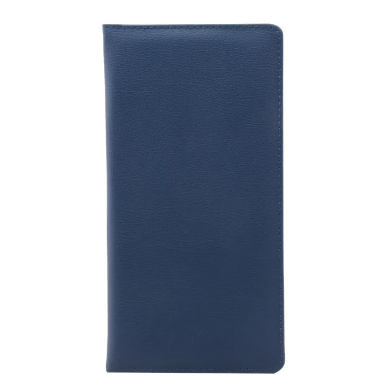 

2018 Travel Business Solid Pu Checkbook Long Passport Cover Women Men Credit Card Holder Driver License Tickets Wallet Coin Bag