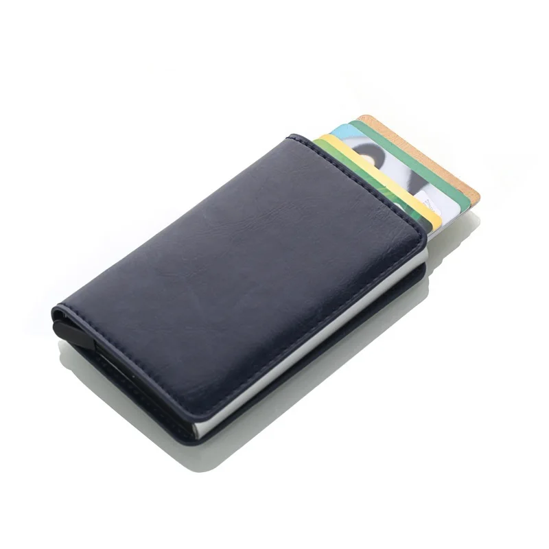 Cizicoco Antitheft Men Vintage Credit Card Holder Blocking Rfid Wallet Leather Unisex Security Wallet Leather Women Magic