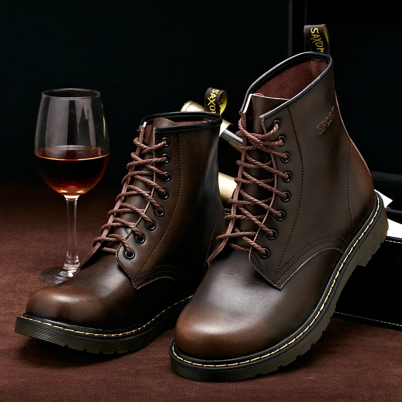 

High Quality Genuine leather Autumn Men Boots Winter Waterproof Ankle Boots Martin Boots Outdoor Working Boots Men Shoes