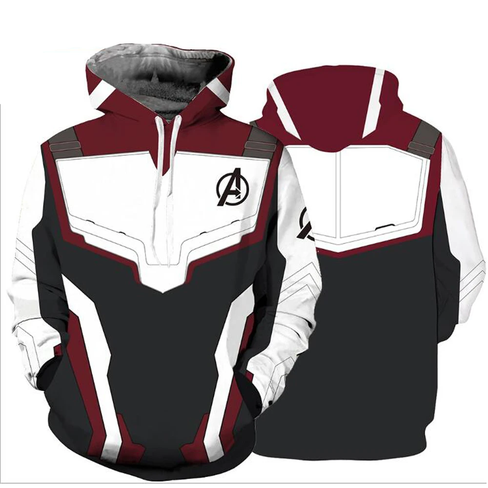 Movie Avengers Endgame Infinity War Quantum Realm Cosplay Man Costume Hoodies Sweatshirts Embroidery Coat Jacket