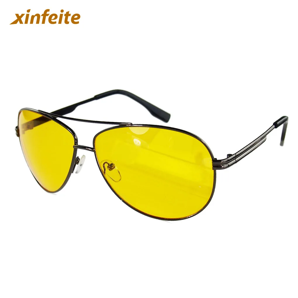 Yellow Lens Sunglasses Vision Glasses Driving Classic Metal + Resin UV400 Drop Ship Fast