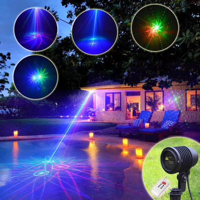 

SUNY RGB 8 Big Pattern Laser Projector Outdoor Waterproof IP65 Light Garden Halloween Xmas Lawn Tree Pool Party Landscape Show