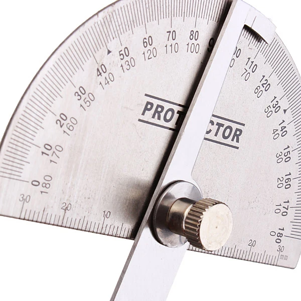 Angle Finder Gauge Protractor Round Head Stainless Steel 0 180 Degree