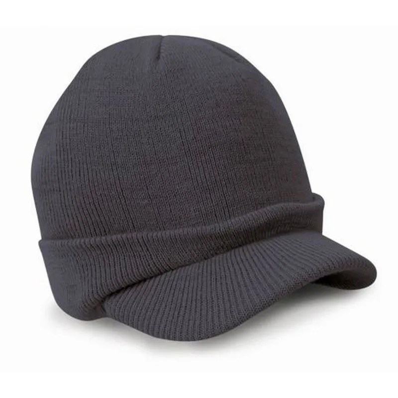 Мужская женская вязаная мешковатая зимняя шапка большого размера Лыжная громоздкая шикарная шапка-козырек - Цвет: BL
