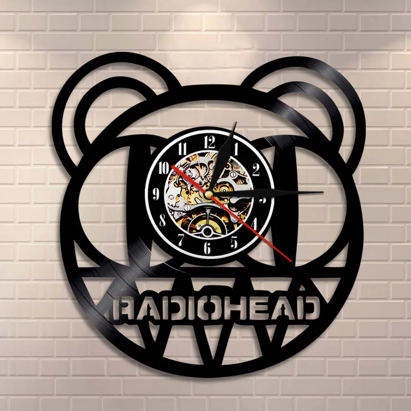 

2018 Limited Real 12 Mm Sheet Radio Horloge Mural Wandklok Free Shipping Music Wall Clock Vinyl Retro Nostalgia Radiohead Band