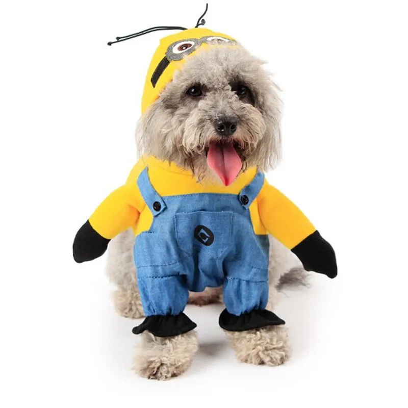 Minions Funny Dog Clothes Party Pet Dog Clothing Dressing Cosplay