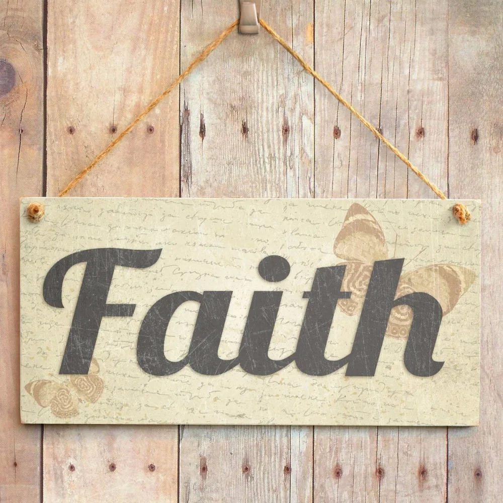 Meijiafei Faith-домашняя вывеска для декора/налет 1" x 5"
