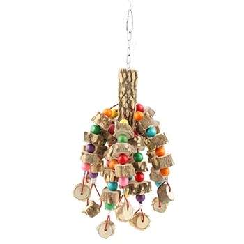 

IALJ Top Natural Wood Large Parrot Toy Best For African Grey Macaws Cockatoos Parrot Birds Bird Educational Toy