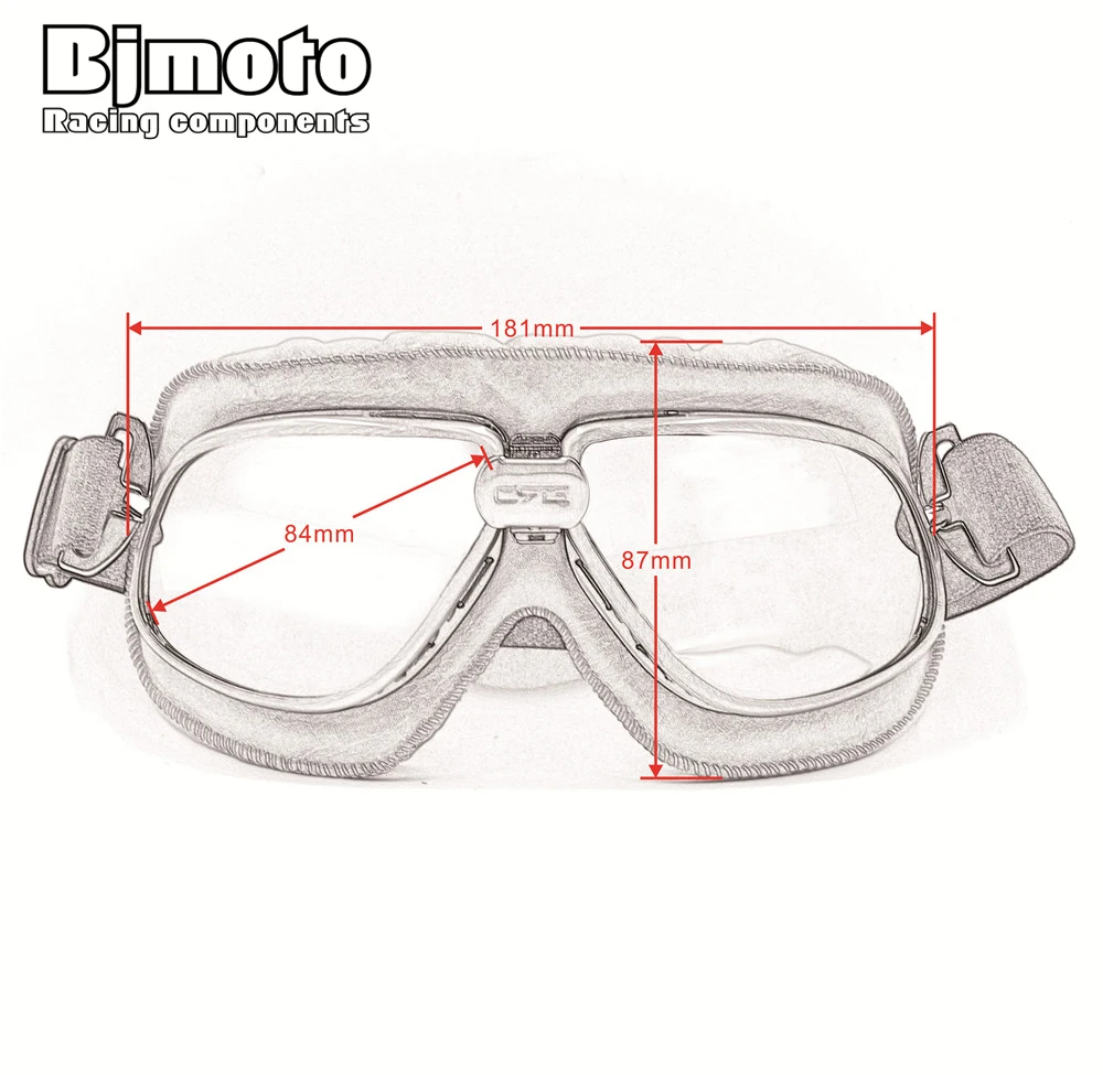 Винтажные мотоциклетные очки Bjmoto летающий скутер шлем Круизер Мотокросс Ретро