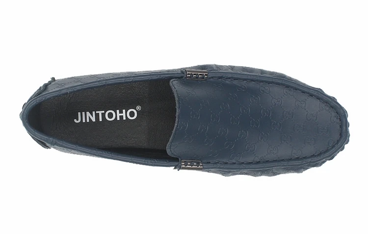 JINTOHO/мужские кожаные лоферы больших размеров; Брендовые повседневные мужские мокасины; кожаная мужская обувь; модные мужские туфли на