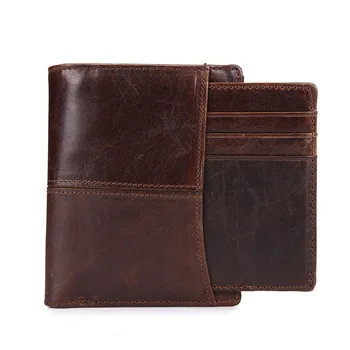 

New New Men's Wallet Coin Short Credit Card Holder With Card Pocket Genuine Leather Wallet Fashion Money Bag Coffee Purse
