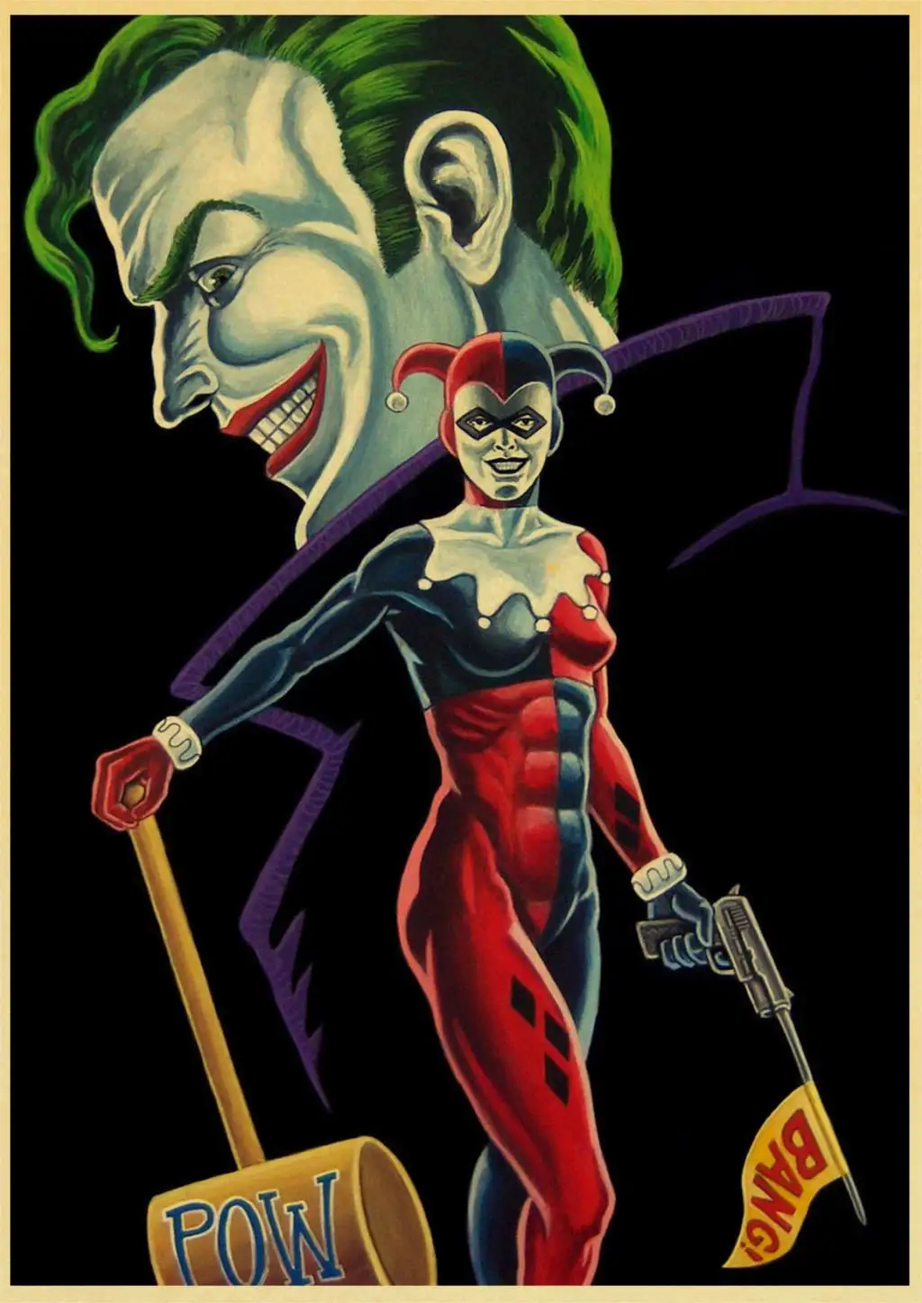 DC фильм серии Харли Квинн и Джокер ретро постер винтажный принты настенный Декор для дома Бар Кафе Настенная Наклейка живопись
