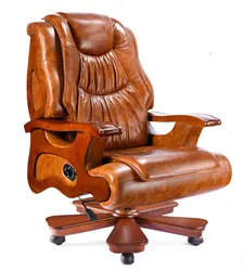Кожаные кресла кожаное кресло деревянный офисный стул, Президентский стул полулежа кресло для массажа рейки Лифт компьютерный