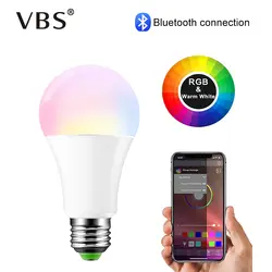 2019 новые E27 Smart RGB Лампочка RGBW затемнения светодиодный лампа Magic Bluetooth 4,0 Smart лампы освещения управления Светодиодный через приложение