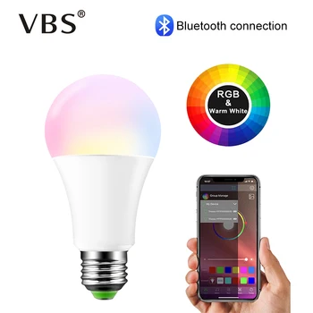 

Neon Bulb E27 Smart RGB RGBW Bulb Dimmable LED Bulb Light Lamp Magic Bluetooth 4.0 Smart Lighting Lamp Controlled By Via APP