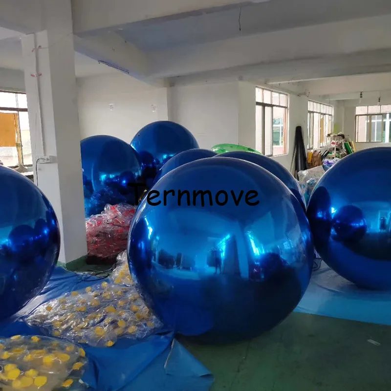 

blue PVC Inflatable Crystal Ball ,Christmas decoration Ball Reflect Light Ball Mirror Ball For Stage Exhibition
