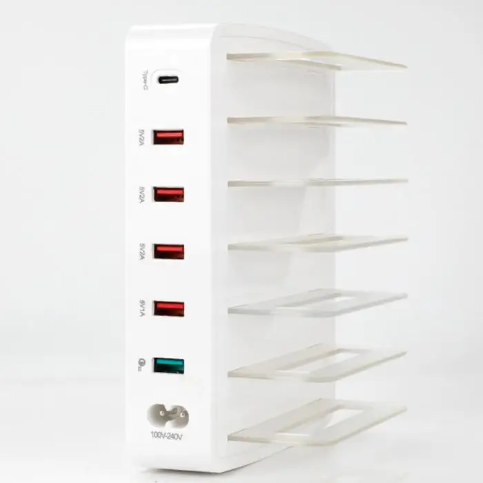 6 портов+ QC3.0+ тип-c USB зарядное устройство док-станция с держателем для смартфонов планшетных ПК JR предложения