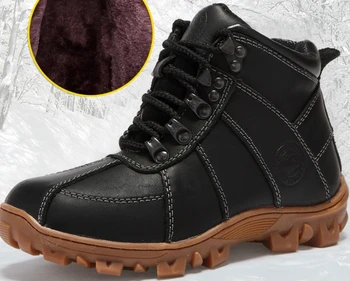 

Winter new children's cotton shoes Korean version of leather boots Genuine Leather girls boys shoes snow boots Children's boots