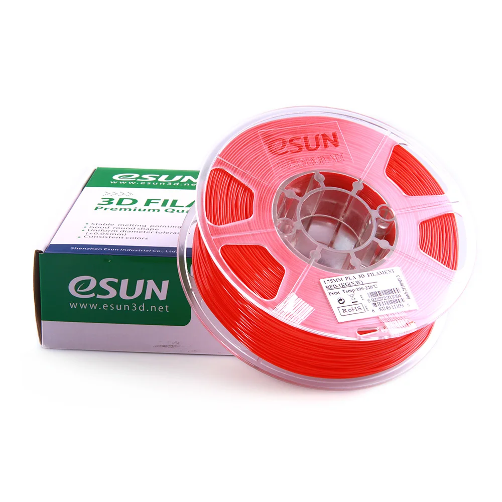 ESUN PLA 1,75 мм Изысканная нить для 3d принтера, материал для переработки зерна кукурузы, катушка 1 кг(2.2lbs), черные расходные материалы для заправки