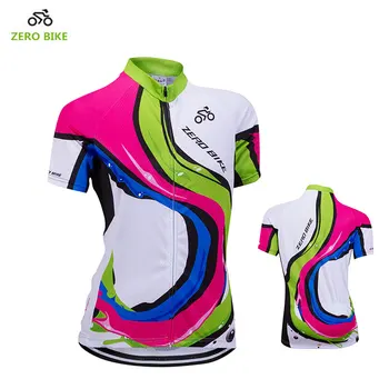 

ZEROBIKE New MTB Bike Women's Cycling Jersey Short Sleeve Jacket Quick Dry Breathable 100%Polyester Shirt maillot ciclismo
