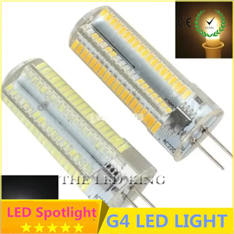 10 шт./лот 21 Вт 152LED G4 Светодиодная лампа AC 220V SMD 3014 белый/теплый белый свет угол 360