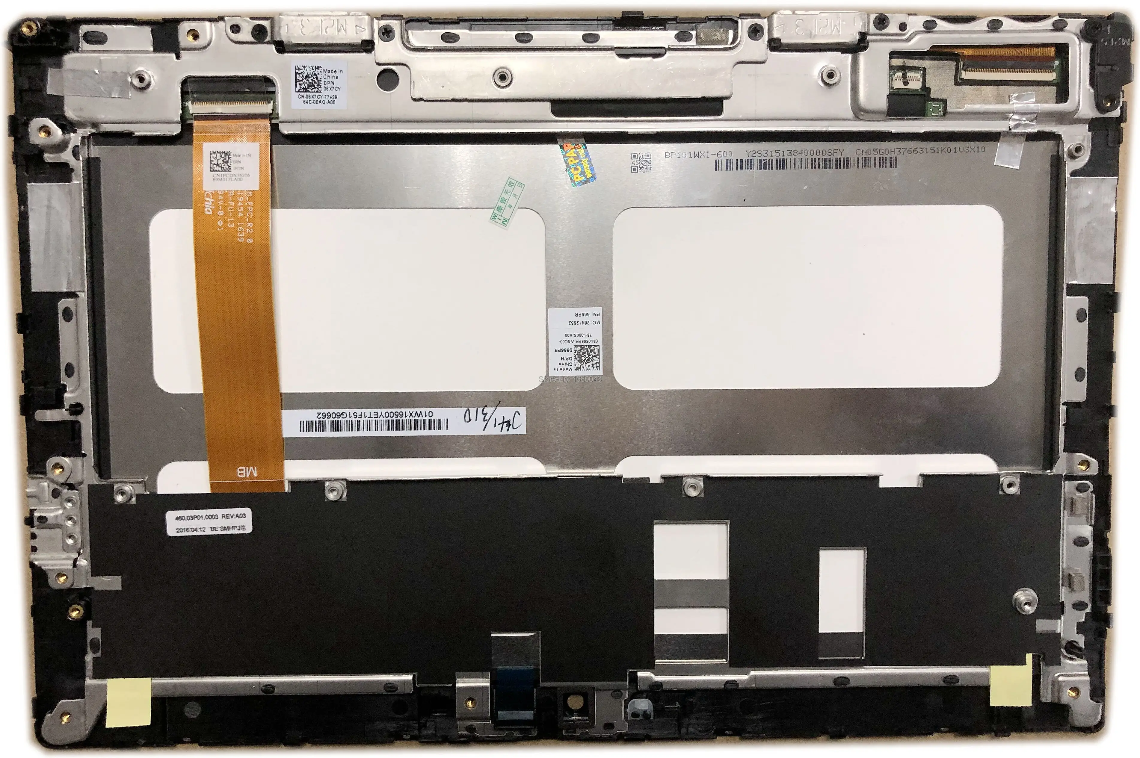 BP101WX1-600 LCD LED Touch Screen Glass Digitizer Assembly For 10.1 Dell Venue 10 Pro 5055 5050 BLACK Color with Frame
