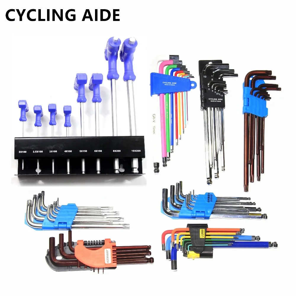 Hex Key Set Allen Keys Wrench and torx key wrench bicycle repair tools