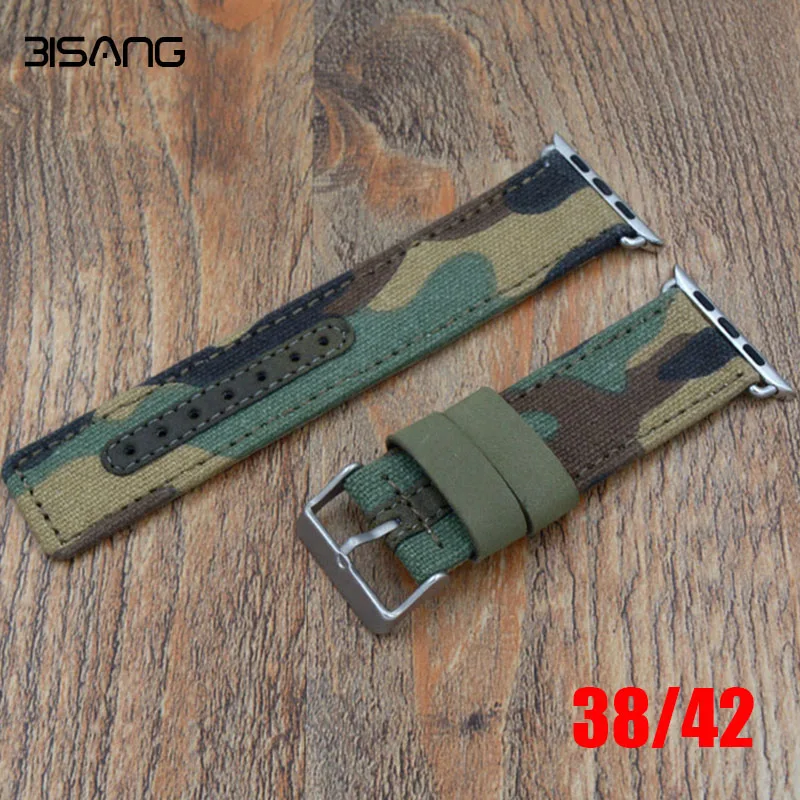 Prix pour Nouveau Style Camouflage Toile Nylon En Cuir Sport Poignet Apple Watch Sangle, pour iwatch bande 42mm 38 MM Avec Adaptateur Prix pour Nouveau Style Camouflage Toile Nylon En Cuir Sport Poignet Apple Watch Sangle, pour iwatch bande 42mm 38 MM Avec Adaptateur