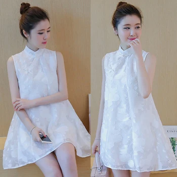 

2020 noble women trailing dress sky blue lace hollow out qipao oriental ladies evening party cheongsam dresses chinese dress