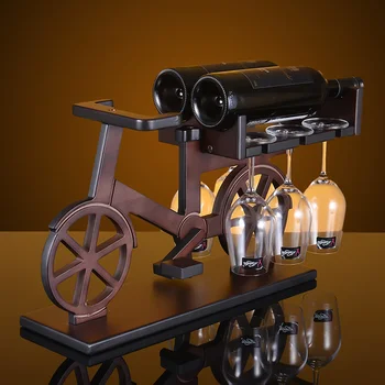 

1 PCS Solid red wine hanging cup goblet wine set grape red wine cupred wine rack factory (Without bottles and cups) LU716513