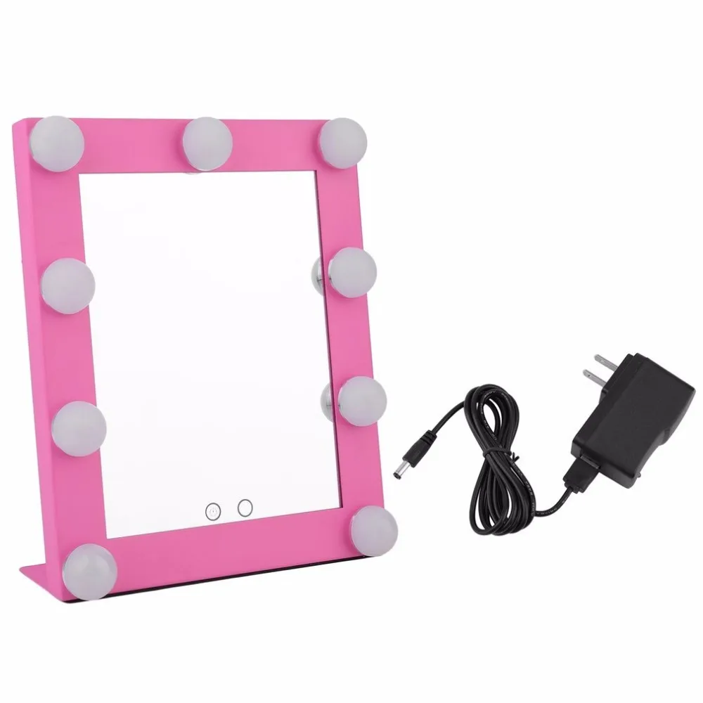 Espelho de Maquiagem com 9 Vaidade Mesa Iluminado Luzes Lâmpada Dimmer Beleza Espelho Cosmético Portátil Touch Screen Espelhos Ferramenta Led Mod. 1211621 13 Beleza e saúde