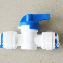 100 шт./лот ВЭУ 1/4 ''Quick Connect мяч Клапан очиститель воды мини союз пп мяч Клапан ro мяч клапан