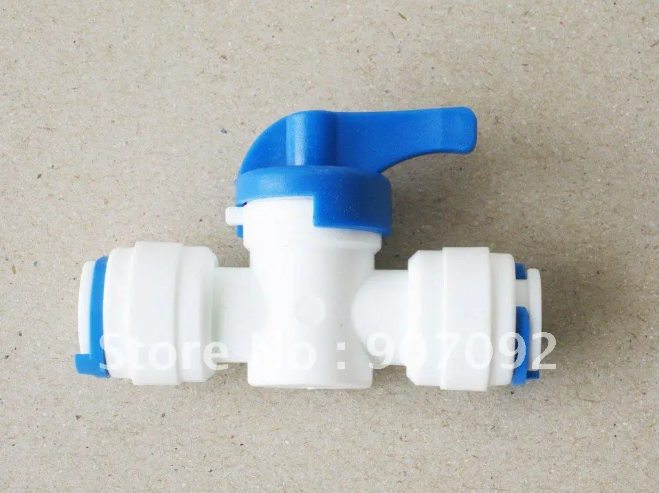 

Free Shipping 100PCS/LOT VEU 1/4'' Quick Connect Ball Valve Water Purifier Mini Union PP Ball Valve RO Ball Valve
