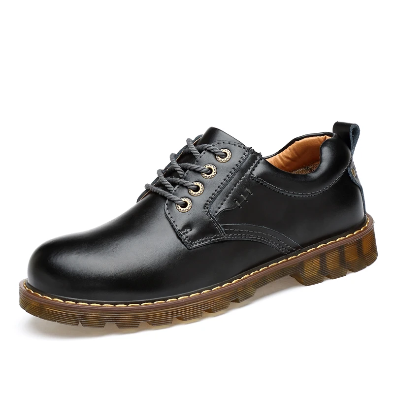 VASTWAVE/мужская повседневная обувь из натуральной кожи; кожаная брендовая мужская обувь; рабочие защитные ботинки; дизайнерские туфли для мужчин; Рабочая безопасная обувь