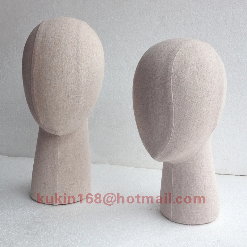 Buy Fiberglass cloth wrapped mannequin head, fabric
